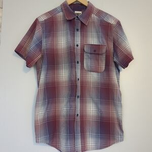 Mountain Equipment Shirt Mens Medium Button Up Plaid Outdoor Gorpcore Hiking